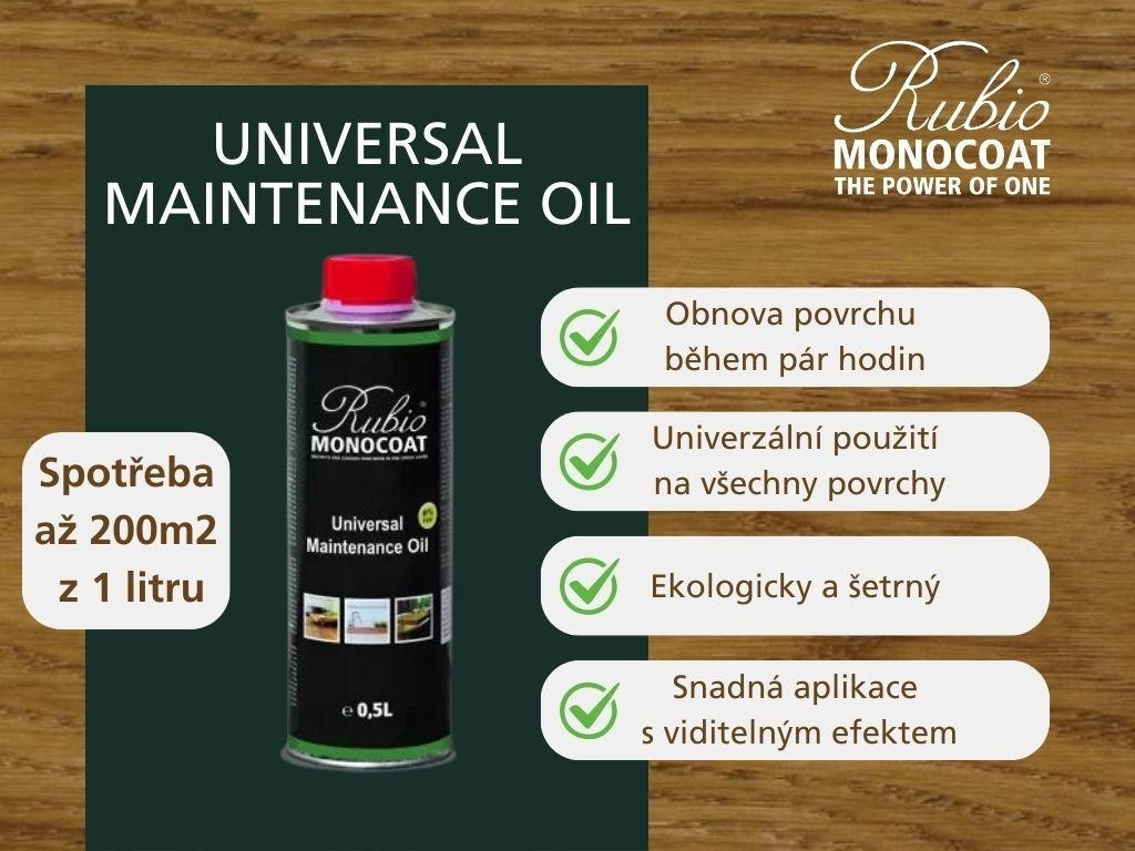 Rubio Universal Maintenance Oil benefity